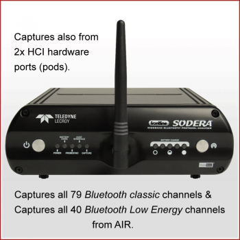 SODERA Captures All 79 Bluetooth Classic & all 40 Bluetooth Low Energy Channels from AIR